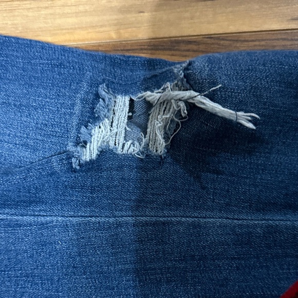 Warehouse Navy Ripped Skinny Jeans - Picture 6 of 10